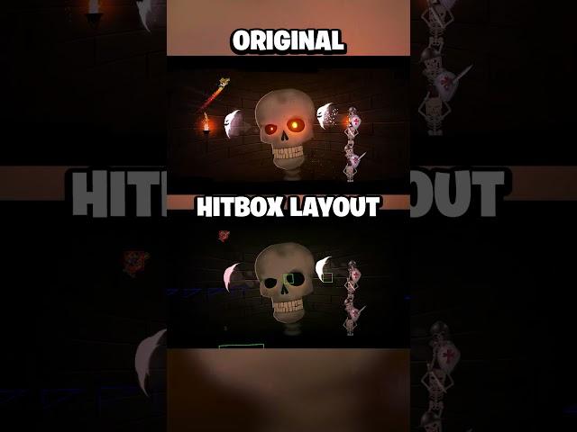 Skeletal Shenanigans Boss: Original vs Hitbox Layout | Geometry Dash 2.2 #shorts