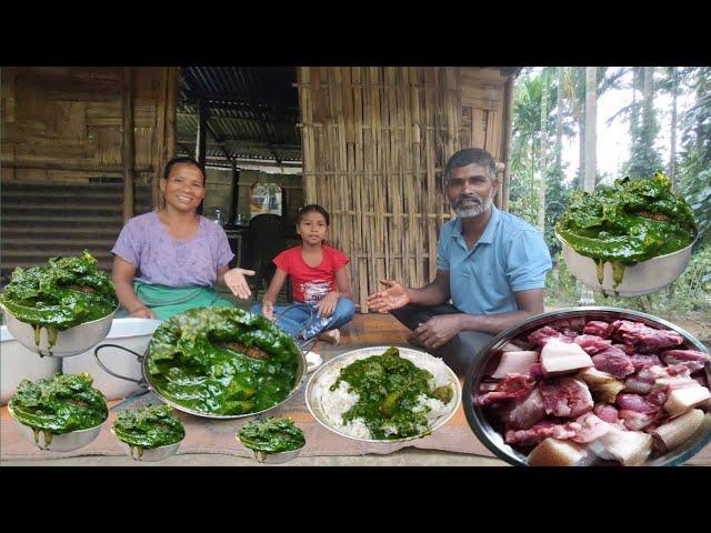 Pork and Taro Leaf Curry | Meghalaya Famous Recipe | Pahadi Traditional Food