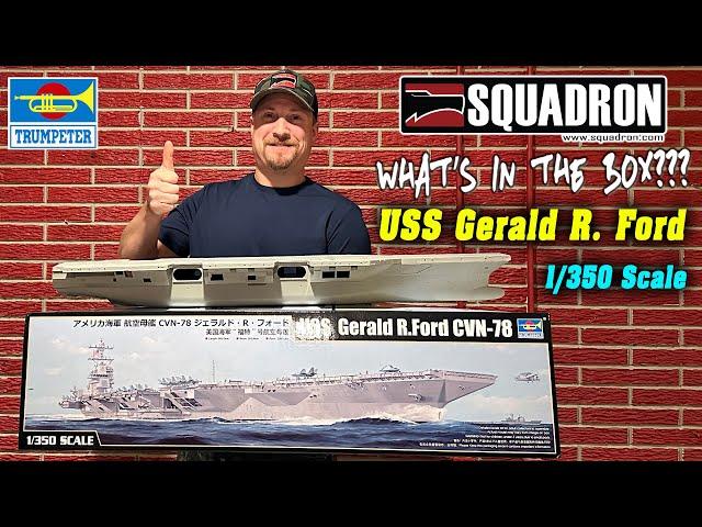 1/350 Trumpeter USS Gerald R. Ford CVN-78 Plastic Model Kit - What's In The Box??? In Box Review