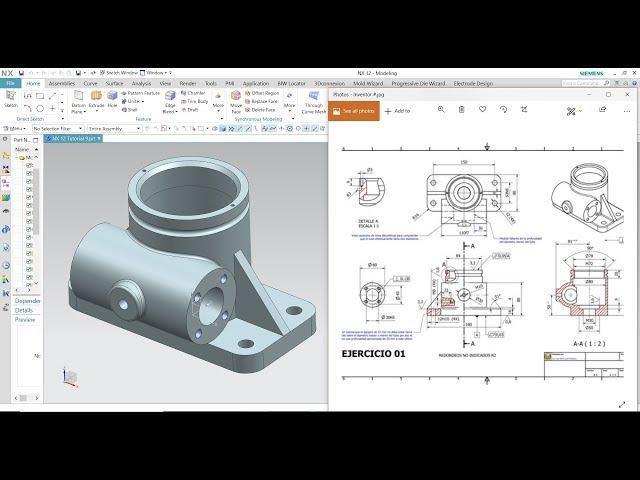 NX 12 Tutorial #9 | 3D Model Basic