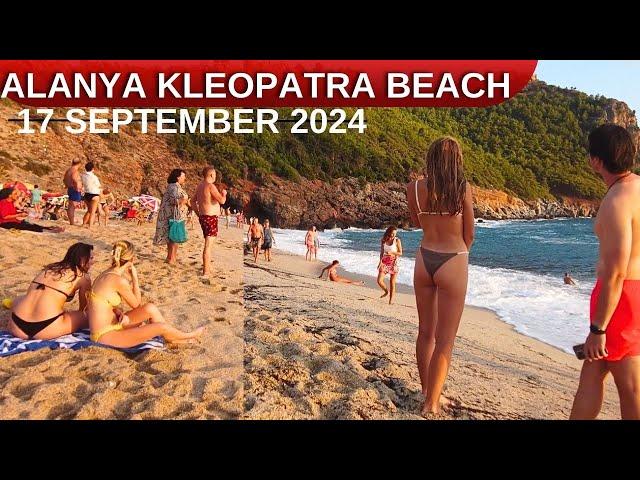 alanya kleopatra beach 2024 / alanya beach walk /alanya antalya turkey holiday turkey travel 4k60fps