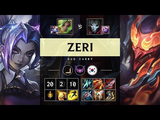 Zeri ADC vs Jhin: Triple Kill, Legendary - KR Master Patch 14.20