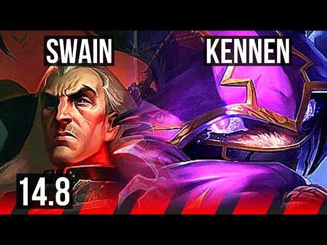 SWAIN vs KENNEN (TOP) | 9/2/10, Legendary, 600+ games | KR Master | 14.8