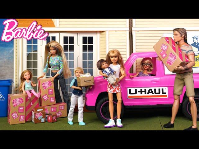 Barbie Dolls Moving Day Story New Dollhouse  - Titi Toys & Dolls