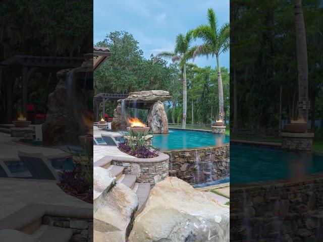 We design and build backyards that make every day feel like a vacation day. #pool #orlando #backyard