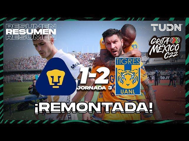 Resumen y goles | Pumas 1-2 Tigres | Grita México C22 - J3 | TUDN