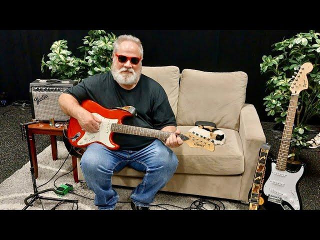 Doug Hawes at Access Framingham TV playing the Electric Guitars