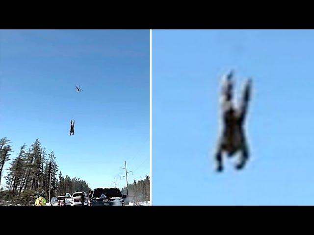 This Man Just Released The Clearest Images Of A Bigfoot Being Removed By A Helicopter