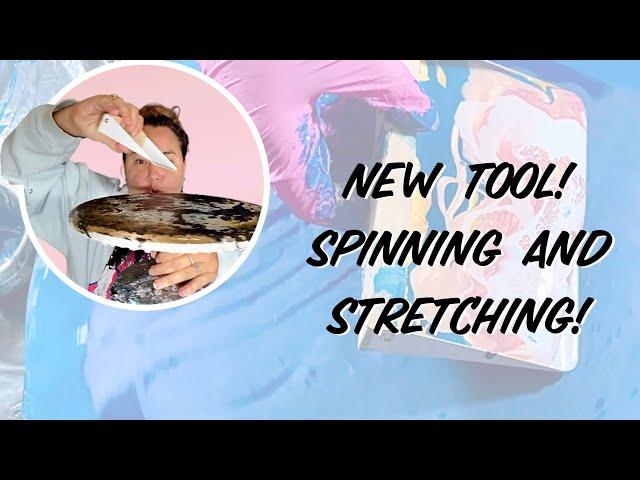 #436 New Fluid Art Tool! Spinning And Stretching Your Art! #art