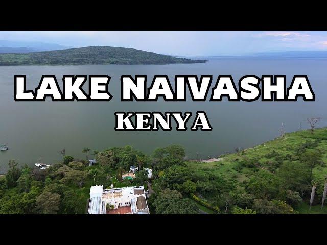 LAKE NAIVASHA in KENYA Drone Views, Fresh Water Lake with No Outlet! Weird!