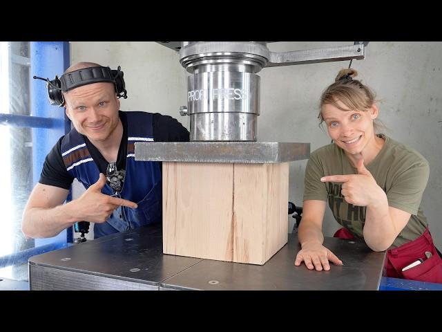 Can Giant Wood Block STOP 300 Ton Hydraulic Press?