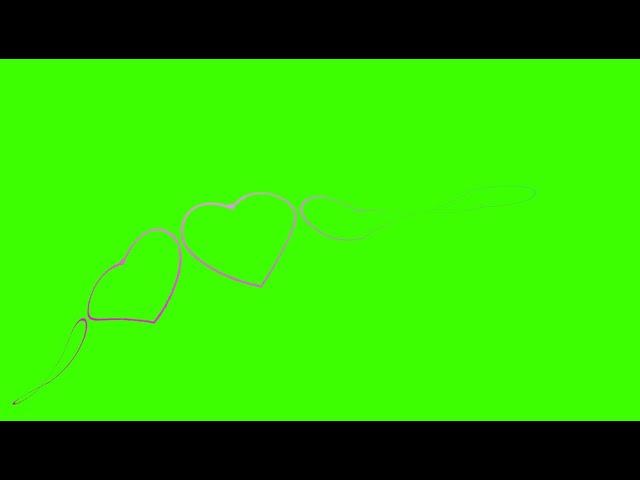 Hearts boa effect green  footage video free