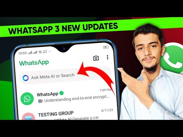 WhatsApp 3 new updates || WhatsApp Meta AI update || new status design || Group event feature