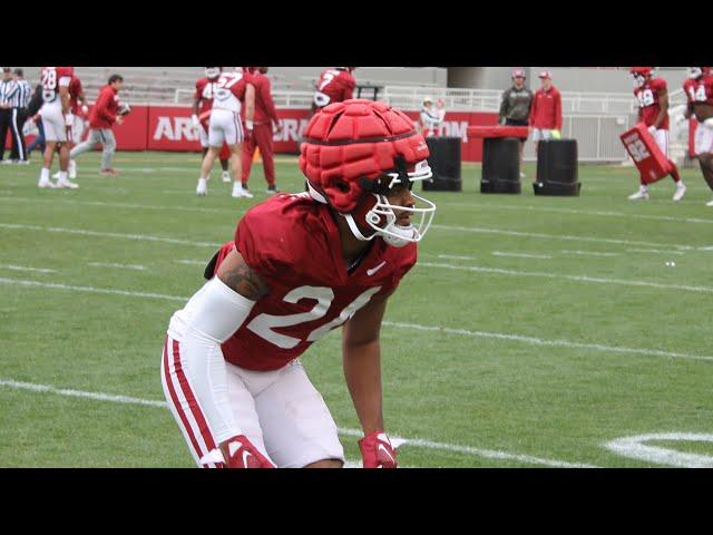 Video from Arkansas football's 4th spring practice