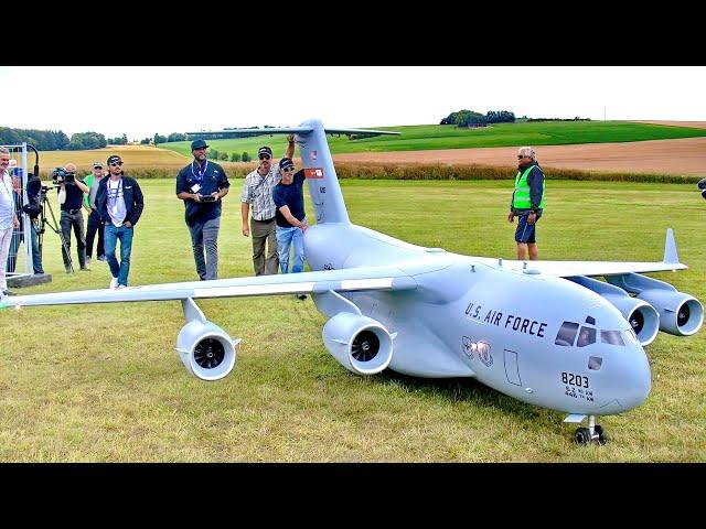 WORLD´S LARGEST ELECTRIC RC MODEL AIRCRAFT FROM TYLER PERRY / 149KG C-17 GLOBMASTER FLIGHT DEMO !!!