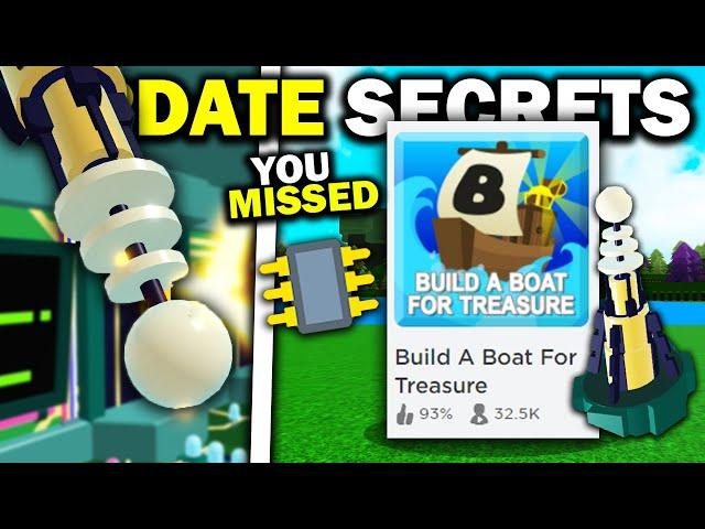 ALL UPDATE SECRETS you MISSED!! | Build a boat for Treasure ROBLOX