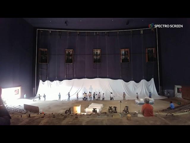 Largest cinema screen in India installation by Spectro screen