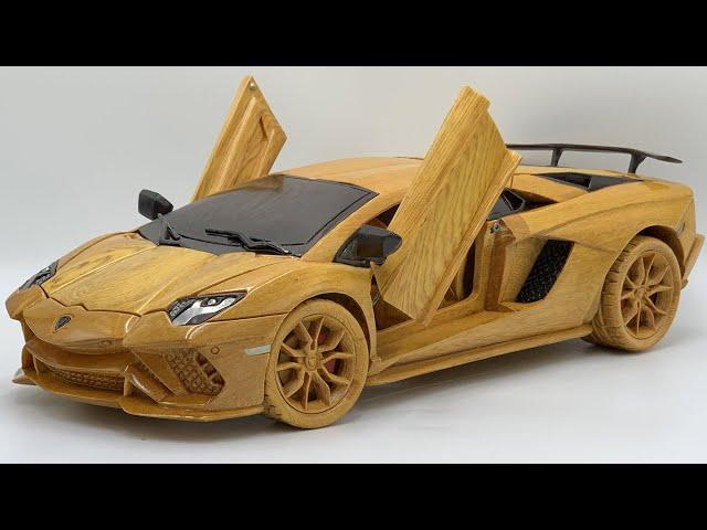 Wood Carving - Lamborghini Aventado S 2021 - Woodworking Art