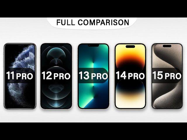 iPhone 11 Pro Vs 12 Pro Vs 13 Pro Vs 14 Pro Vs 15 Pro Specs Review in 2023