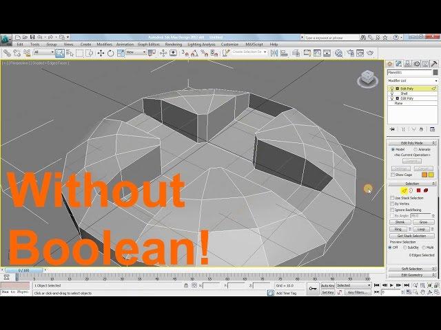 Modelling a screw head without Boolean - 3ds max speed tutorial