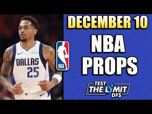 TOP 4 BEST NBA Player Prop Picks For Prizepicks | Tuesday 12/10/2024