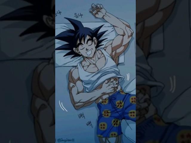 Goku family sleep! #dbz #dragonballsuper #goku #vegeta #dragonball #dragonballs #gohan #broly