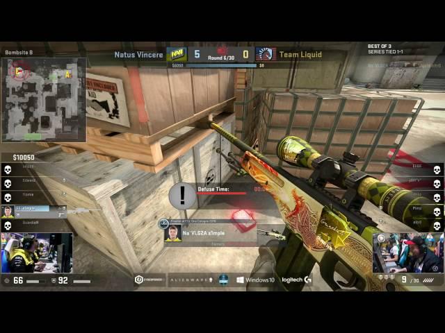 S1mple AWP fake flash clutch!