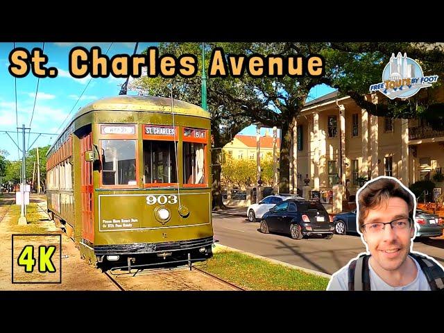 St. Charles Avenue New Orleans Walk 4K | Free Tours by Foot