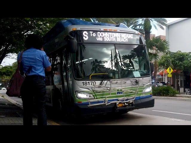 Riding Miami-Dade Transit Metrobus Route S, South Beach to Downtown Miami