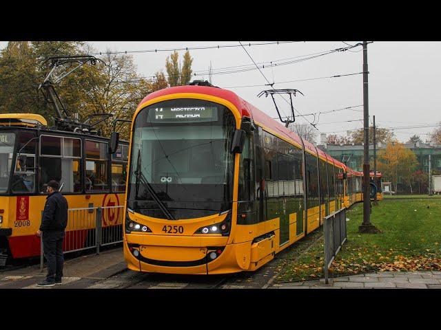 Przejazd [Tram Front View] [前面展望]: Hyundai Rotem 140N #4250 Tramwaje Warszawskie - Linia 14