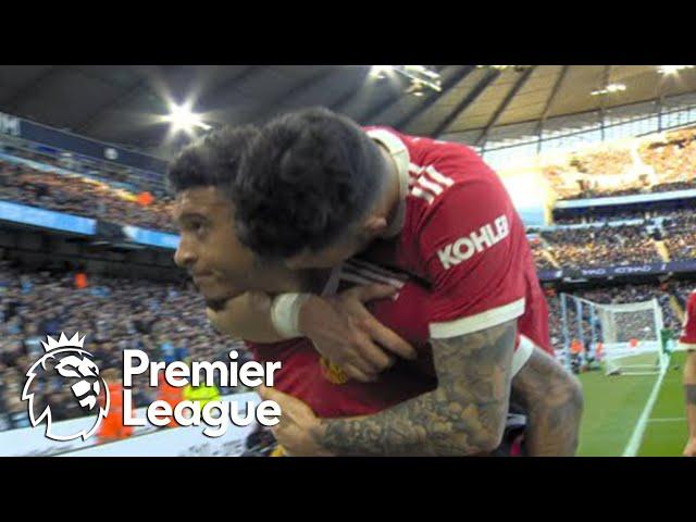 Jadon Sancho nets Man United equalizer against Man City | Premier League | NBC Sports