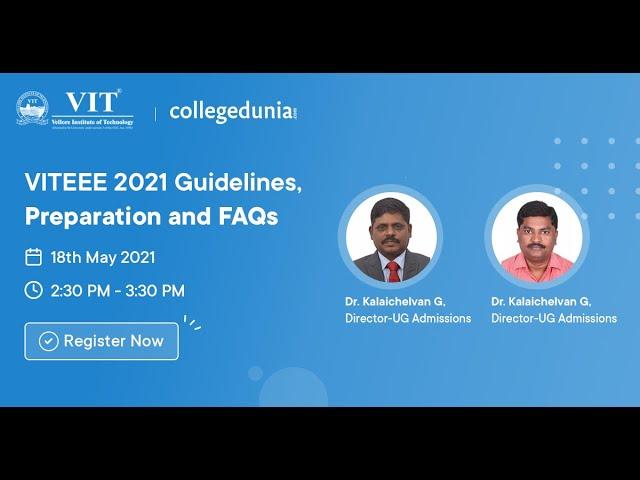 Live Session- VITEEE 2021 Guidelines, Preparation and FAQs