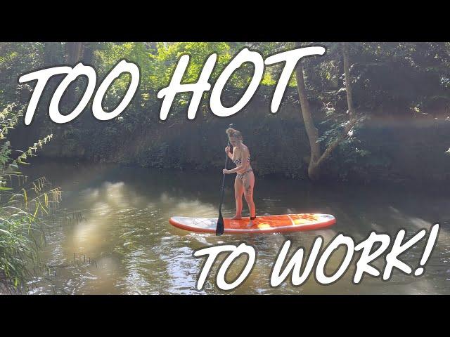 Narrowboat Build PAUSED | SUP Boarding & UK Heatwave | Narrowboat Conversion | BOATLIFE