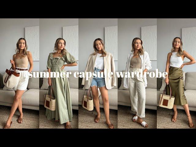 SUMMER CAPSULE WARDROBE 2022 | MINIMAL WARDROBE STAPLES & OUTFIT STYLING