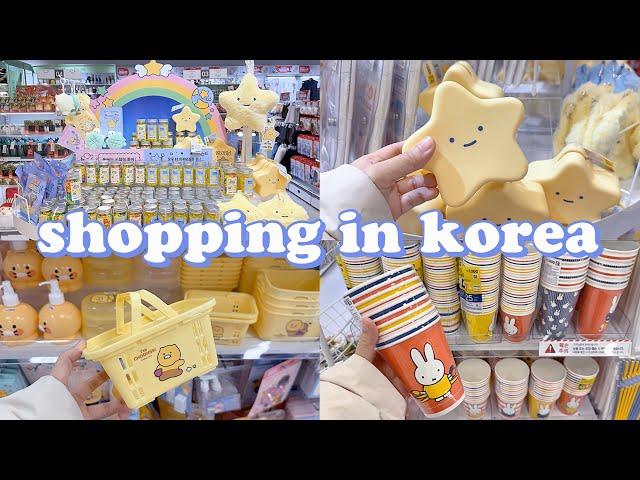 shopping in korea vlog  daiso stationery haul  sanrio, miffy & fashion items?!