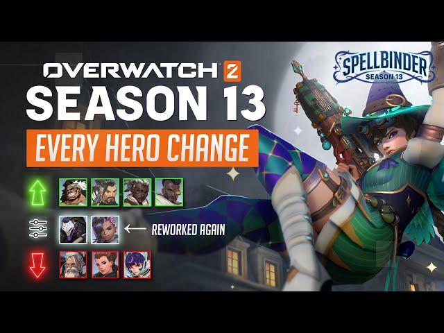 Overwatch 2 - EVERY HERO CHANGE for Season 13: Spellbinders