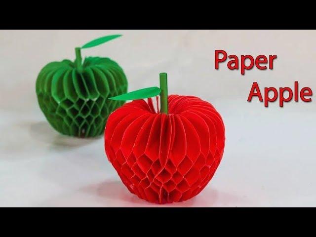 Apple  Paper Craft - Paper Craft Ideas - Easy Kids Craft Ideas - Paper Apple 3D