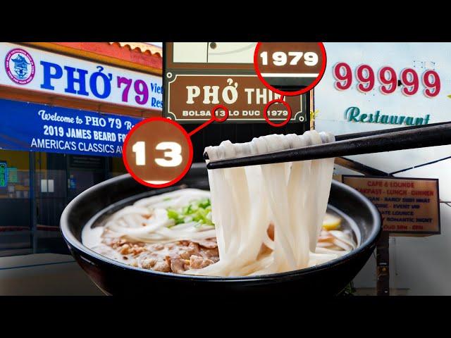 Why do so many pho shops have numbers in their name?