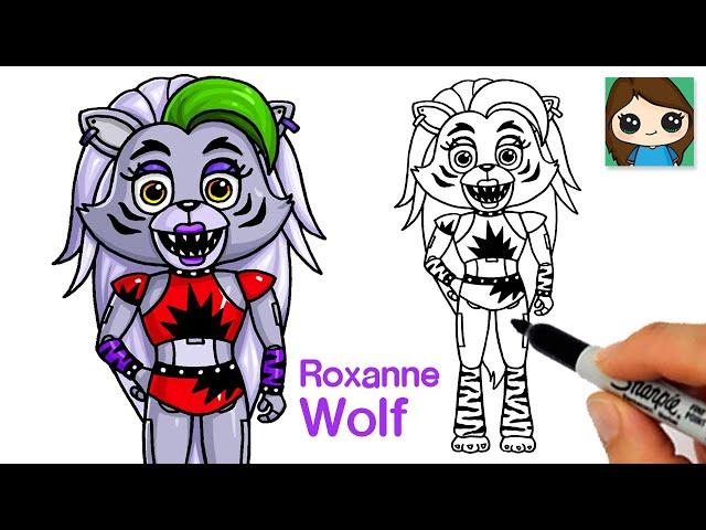 How to Draw Roxanne Wolf | Five Nights at Freddy's: Security Breach