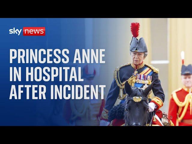 Princess Anne in hospital with minor injuries and concussion after incident