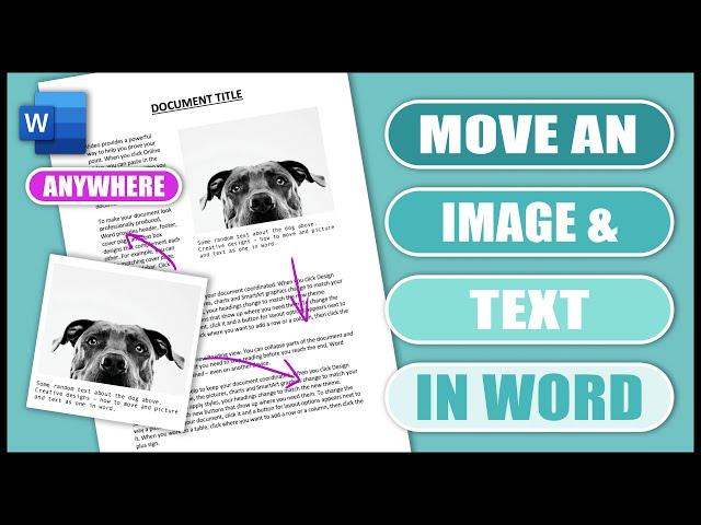 Move a Picture AND Text ANYWHERE in you Document | EASY TUTORIAL