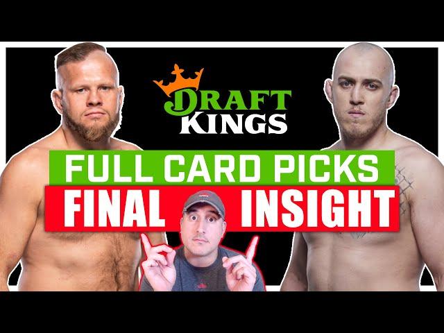 DRAFTKINGS: UFC Vegas 95: Tybura vs. Spivac 2 FULL CARD Predictions