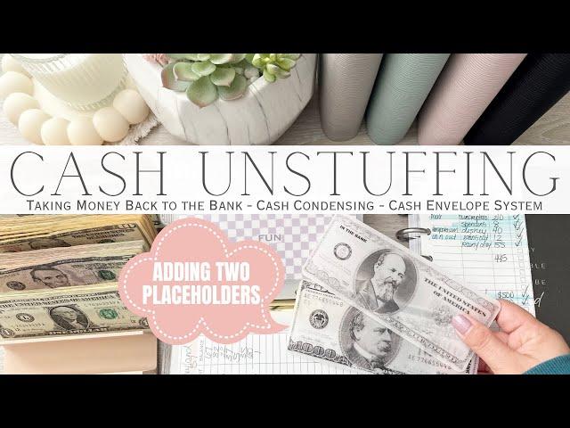 Weekly Cash Unstuffing & Cash Condensing  | Taking Money Back to the Bank | Cash Envelope System