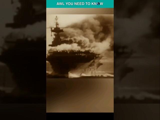 When Japan Sank Aircraft Carrier USS Yorktown CV-5 In 1942 #shorts