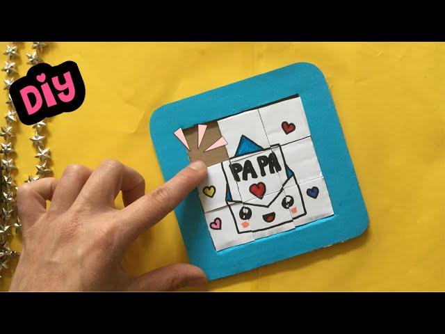 DIY: Father's Day CRAFT IDEAS  KAWAII CARDBOARD PUZZLE  SIMPLE CRAFTING IDEAS