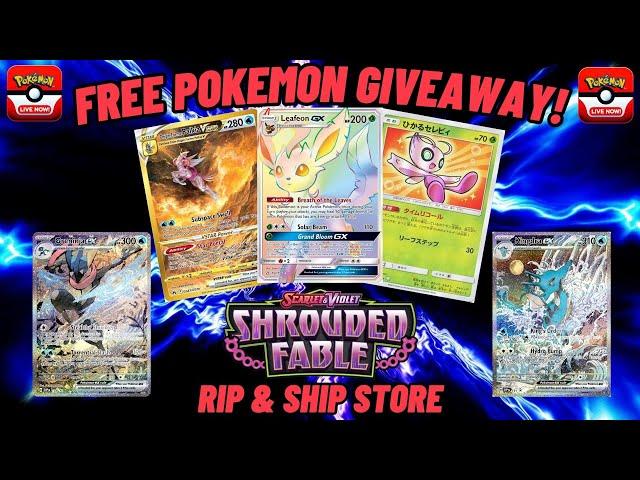 Live - Free Giveaways! Pokémon Cards & Rip & Ship Store!