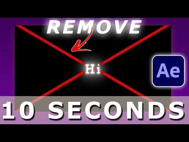 Remove red x after effects fastest way | 10 Seconds tutorial