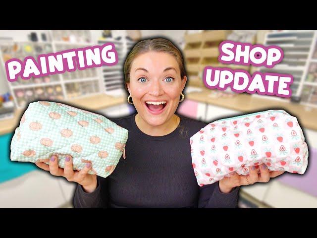 Painting & Preparing a BIG FALL Shop Launch?! *cozy studio vlog*