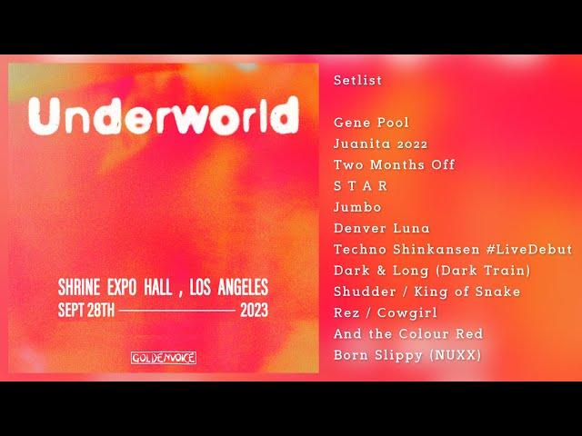 Underworld #Live at Shrine Expo Hall, DTLA. 2023.09.28 Full Set