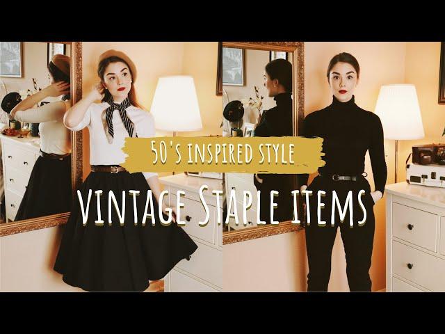 STAPLE ITEMS for a Vintage Inspired Style | Clothing, Accessories & Shoes